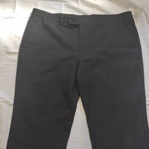 BEVERLY HILLS POLO CLUB BLACK MEN'S DRESS PANTS BELT LOOPS WIDE STRAIGHT LEG 44W
